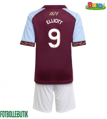 Aston Villa Harvey Elliott #9 Hemmaställ Barn 2025-26 Kortärmad (+ Korta byxor)